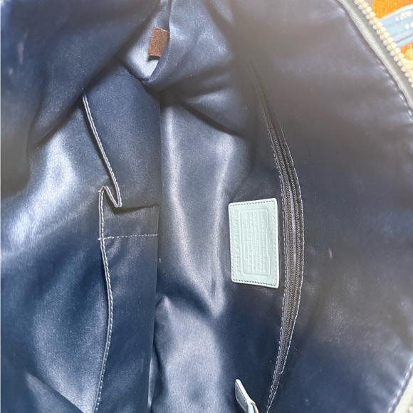 Coach Blue and Cream Tote Bag - Picture 4 of 4